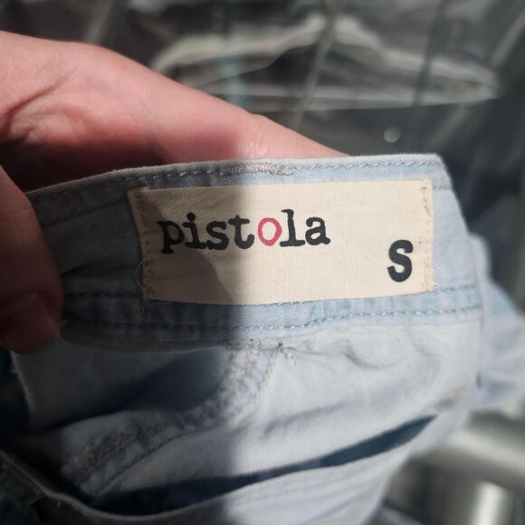 Pistola light wash chambray maxi snap front boho cottage core skirt - Picture 3 of 4